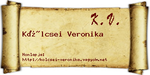 Kölcsei Veronika névjegykártya