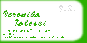 veronika kolcsei business card